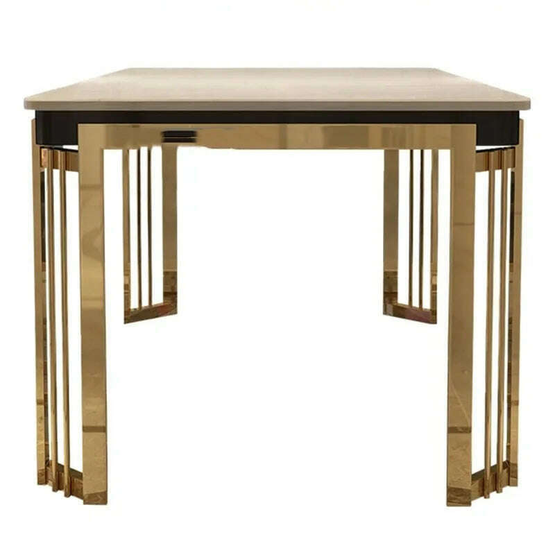 KIMLUD, Designer Nordic Versatile Luxury Dinning Table New Modern Rectangular Dining Table Reception Mesas De Jantar Salon Furniture, KIMLUD Womens Clothes