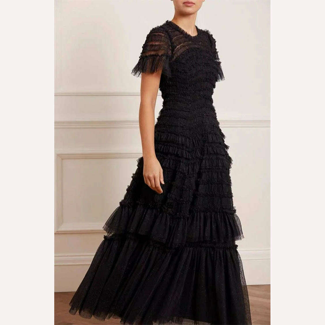 KIMLUD, Designer Summer New Women's Elegant Party Dress High Quality Black Evening Long Dress Formal Occasion Casual Fashion Bohemian, KIMLUD Womens Clothes