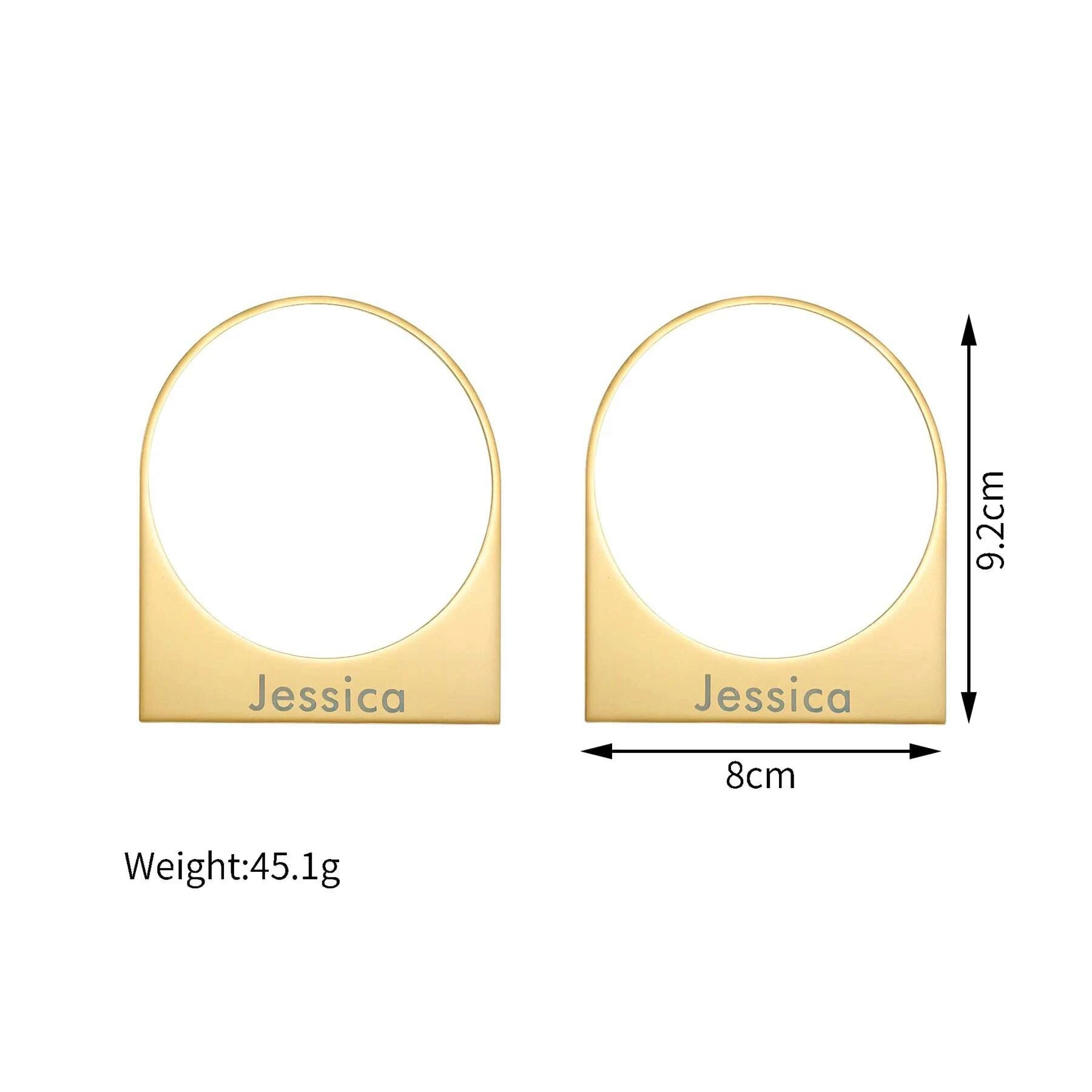 Diamon Custom Name African Large Hoop Earring Gold Color Stainless Steel Earrings Middle East Dubai Women Jewelry Handmade Gift