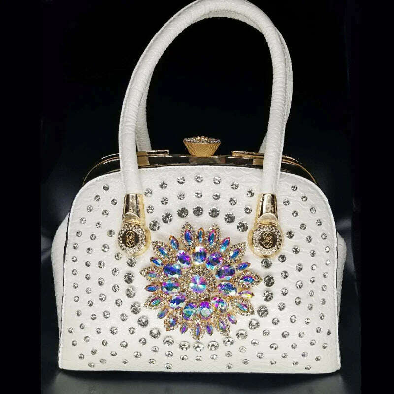 KIMLUD, Diamond Ladies Luxury Handbag Leather Famous Designer Women Shoulder Bag 2022 New Clutch Crossbody Bags For Sac A Main Femme 021, KIMLUD Womens Clothes