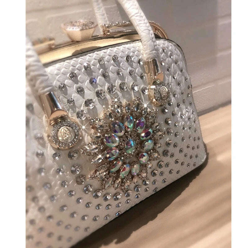 KIMLUD, Diamond Ladies Luxury Handbag Leather Famous Designer Women Shoulder Bag 2022 New Clutch Crossbody Bags For Sac A Main Femme 021, KIMLUD Womens Clothes