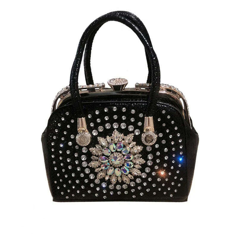 KIMLUD, Diamond Ladies Luxury Handbag Leather Famous Designer Women Shoulder Bag 2022 New Clutch Crossbody Bags For Sac A Main Femme 021, KIMLUD Womens Clothes