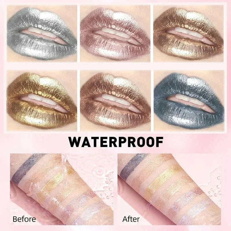 Diamond Liquid Lipstick Moisturizing Long-Lasting Makeup Mirror Gloss Sparkling Pink Lip Glaze Non Stick Cup Lip Gloss Cosmetics
