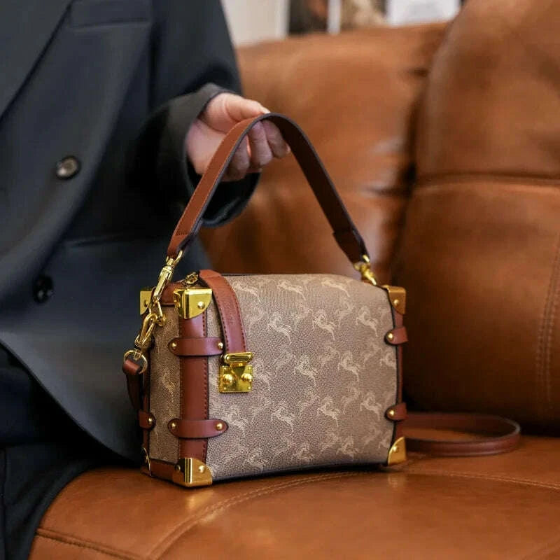 Diaper Bag Trendy Textured Leather Satchel Elegant Crossbody Bag For Women Stylish Vintage Designer Tote