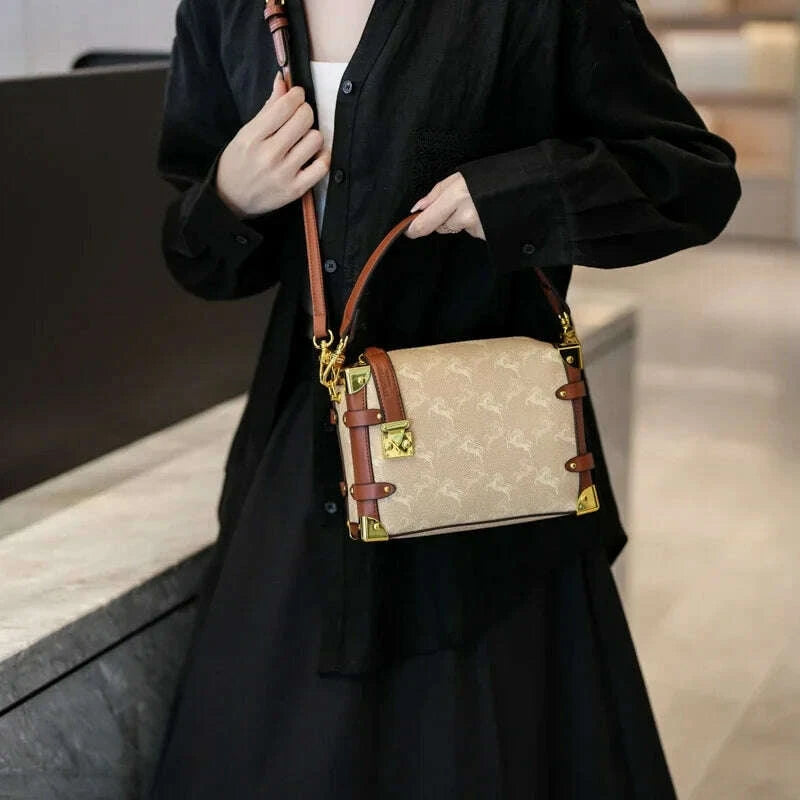 Diaper Bag Trendy Textured Leather Satchel Elegant Crossbody Bag For Women Stylish Vintage Designer Tote