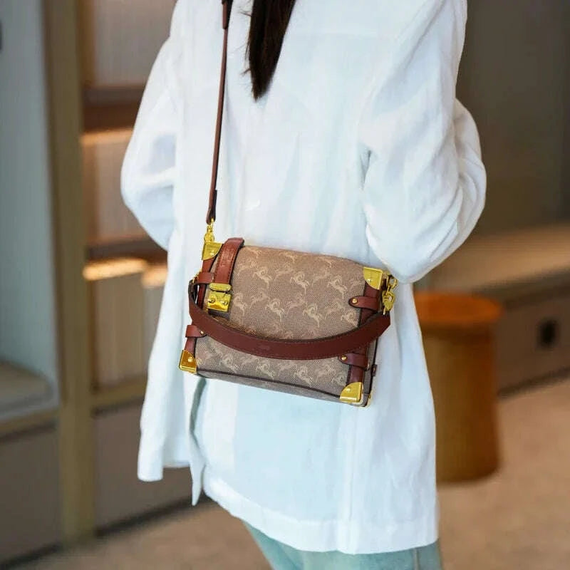 Diaper Bag Trendy Textured Leather Satchel Elegant Crossbody Bag For Women Stylish Vintage Designer Tote