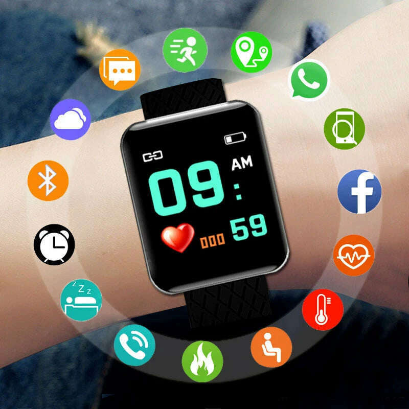 KIMLUD, Digital Smart sport watch men's watches digital led electronic wristwatch Bluetooth fitness wristwatch women kids hours hodinky, KIMLUD Womens Clothes