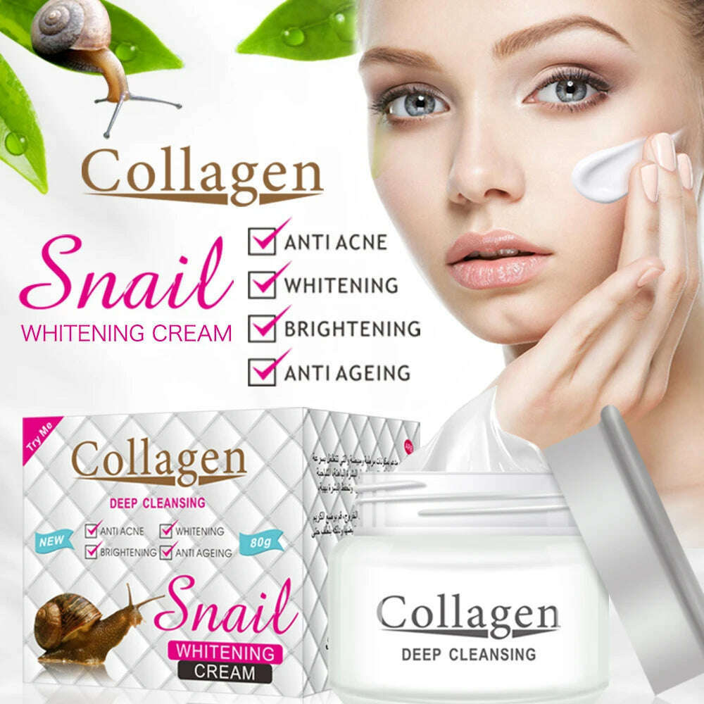KIMLUD, Disaar Snail Collagen Facial Care Kit Whiten Cleansing Repair Set Face Cleanser Face Serum Eye Cream Essence Brighten Skincare, KIMLUD Womens Clothes