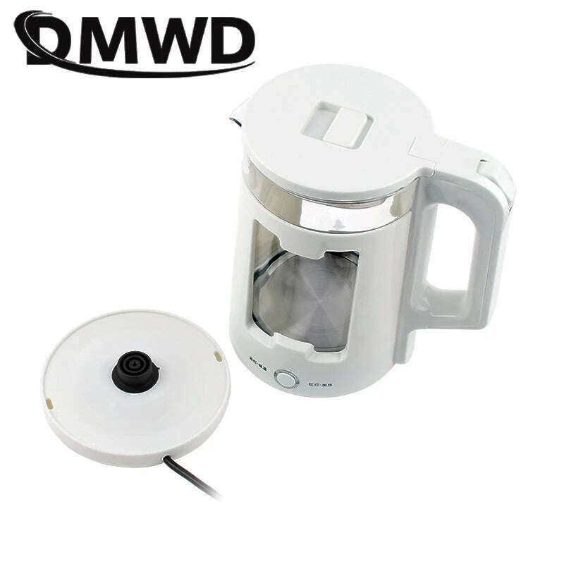 DMWD 2.2L Electric Kettle Quick Heating Hot Water Boiling Teapot Glass Blue Light Heater Pot Boiler Auto-Power Off Cooker 220V - KIMLUD
