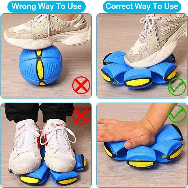 Dog Toys Magic Funny Pet Toy Flying Saucer Outdoor Dog Training Toy Pelota Perro Dogs Accessoires Futurism Saucer Ball - KIMLUD