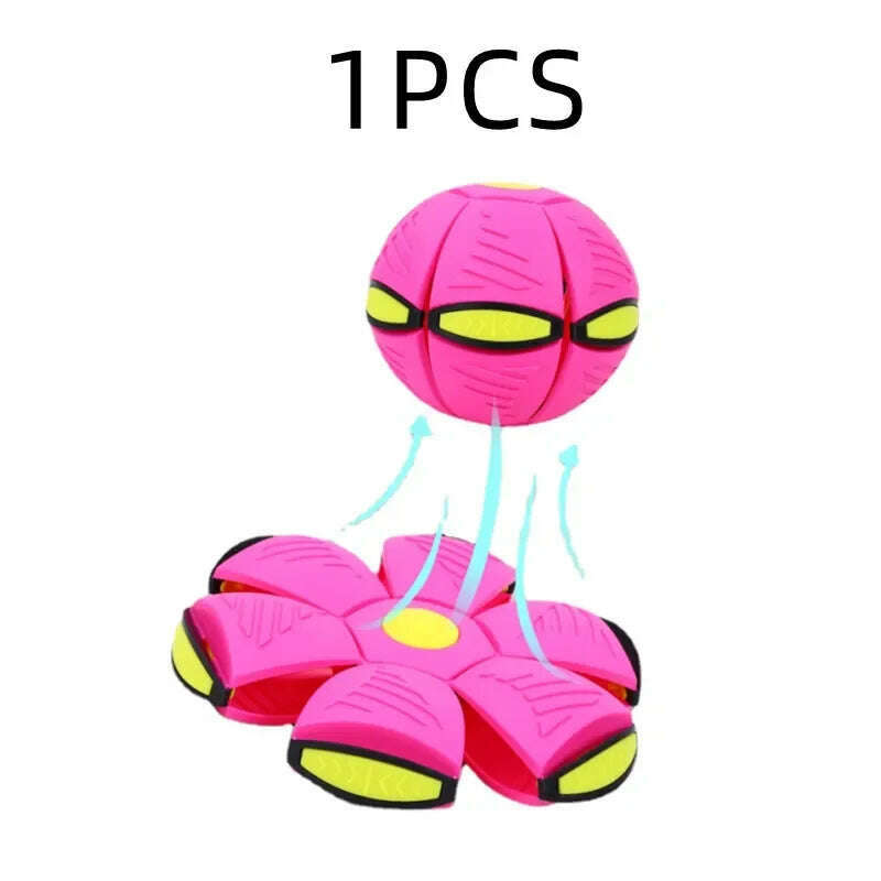 Dog Toys Magic Funny Pet Toy Flying Saucer Outdoor Dog Training Toy Pelota Perro Dogs Accessoires Futurism Saucer Ball - KIMLUD