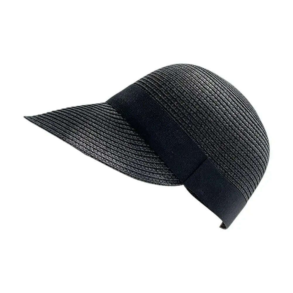 Dome Stylish Multi-use UV Protection Visor Hat Wide Brim Sun Hat Abrasion-resistant for Vacation - KIMLUD