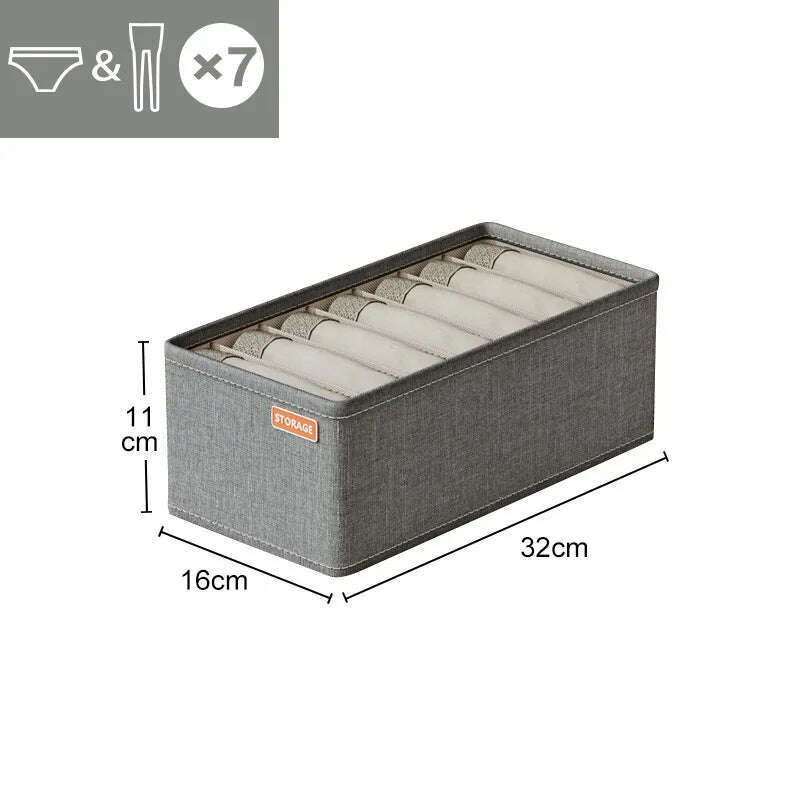 KIMLUD, Double Row Clothes Organizer Boxes Bedroom Cabinets Drawers Organizer For Underwear Socks Pants Storage Box Wardrobe Organizer, KIMLUD Womens Clothes
