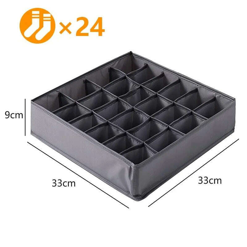 KIMLUD, Double Row Clothes Organizer Boxes Bedroom Cabinets Drawers Organizer For Underwear Socks Pants Storage Box Wardrobe Organizer, KIMLUD Womens Clothes
