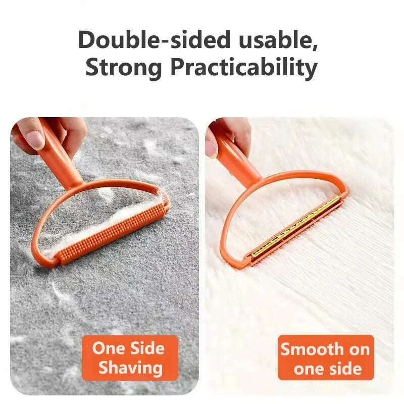 Double-Side Lint Remover Portable Pet Hair Remover Brush Manual Fluff Remover Clothes Fuzz Fabric Shaver Carpet Clothes Brush - KIMLUD