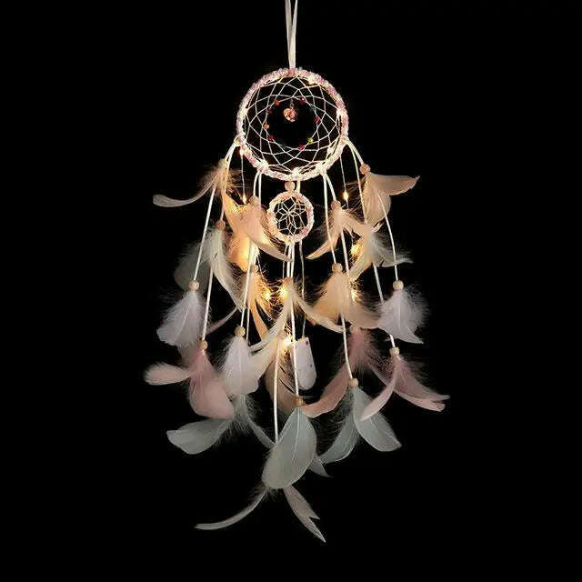 KIMLUD, dream catcher decor for home nordic decoration home kids room decoration wind chimes dream catchers hanging dreamcatcher new, CWithlight, KIMLUD Womens Clothes