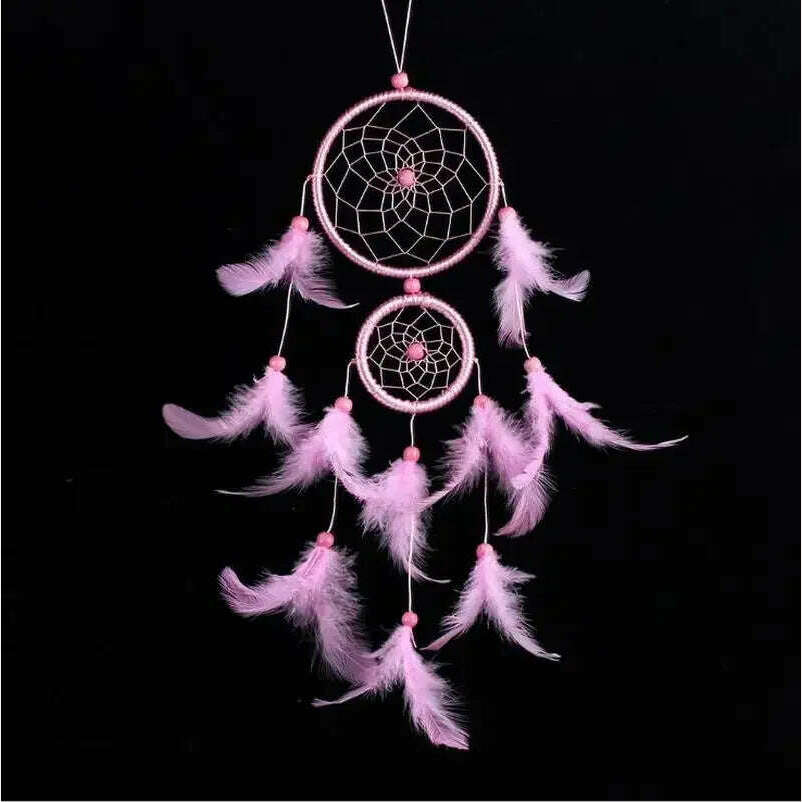 KIMLUD, Dream Catcher Room Decor Feather Weaving Catching Up The Dream Angle Dreamcatcher Wind Chimes Indian Style Religious Mascot, KIMLUD Womens Clothes