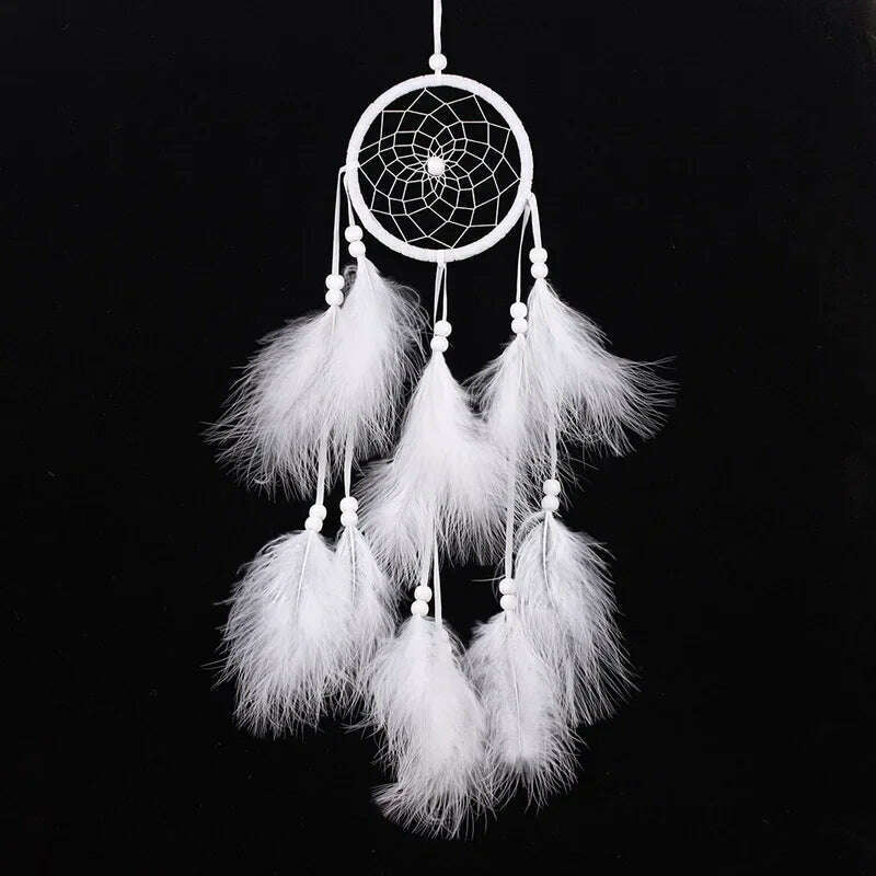 KIMLUD, Dream Catcher Room Decor Feather Weaving Catching Up The Dream Angle Dreamcatcher Wind Chimes Indian Style Religious Mascot, KIMLUD Womens Clothes