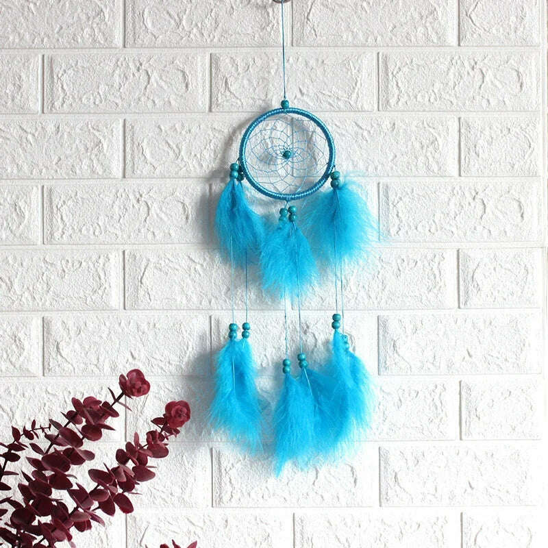 KIMLUD, Dream Catcher Room Decor Feather Weaving Catching Up The Dream Angle Dreamcatcher Wind Chimes Indian Style Religious Mascot, KIMLUD Womens Clothes