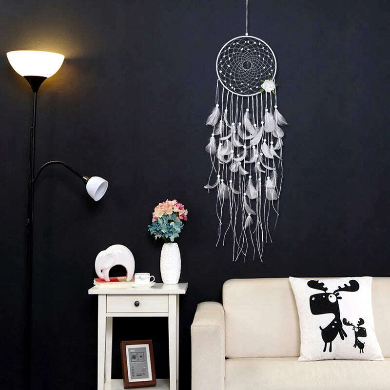 dream catcher/catchers hanging/diy decoration nordic decoration home girls room/nursery/kids decor dreamcatcher children room - KIMLUD