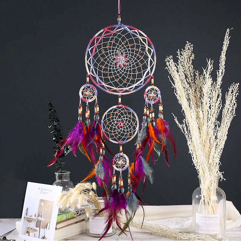 dream catcher/catchers hanging/diy decoration nordic decoration home girls room/nursery/kids decor dreamcatcher children room - KIMLUD