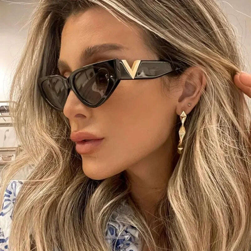 DYTYMJ Cat Eye Sunglasses Women Vintage Small Frame Eyewear for Women Luxury Brand Sun Glasses Women Gafas De Sol Mujer UV400 - KIMLUD