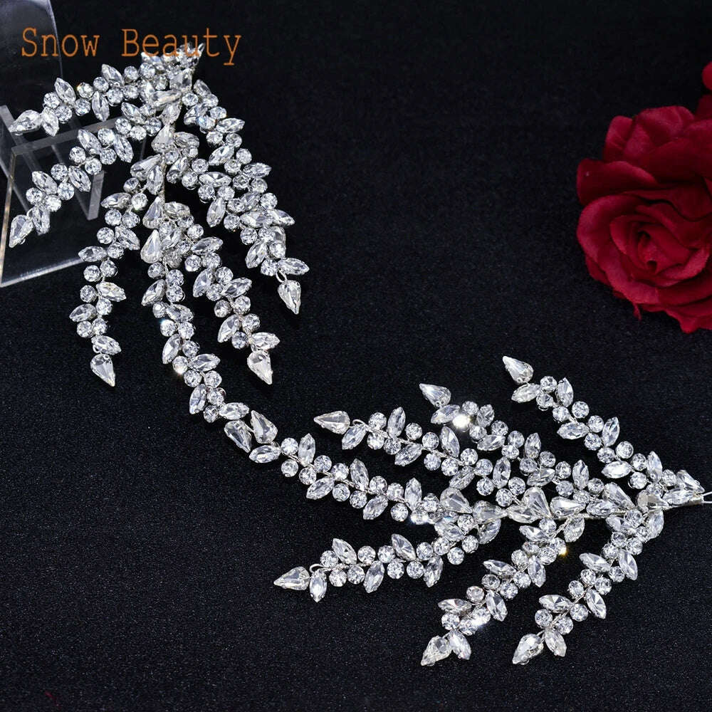 KIMLUD, DZ090 Wedding Tiaras and Crowns Crystal Bridal Hair Accessories Party Hair Band Gift Rhinestone Headbands for Women Headdress, KIMLUD Womens Clothes