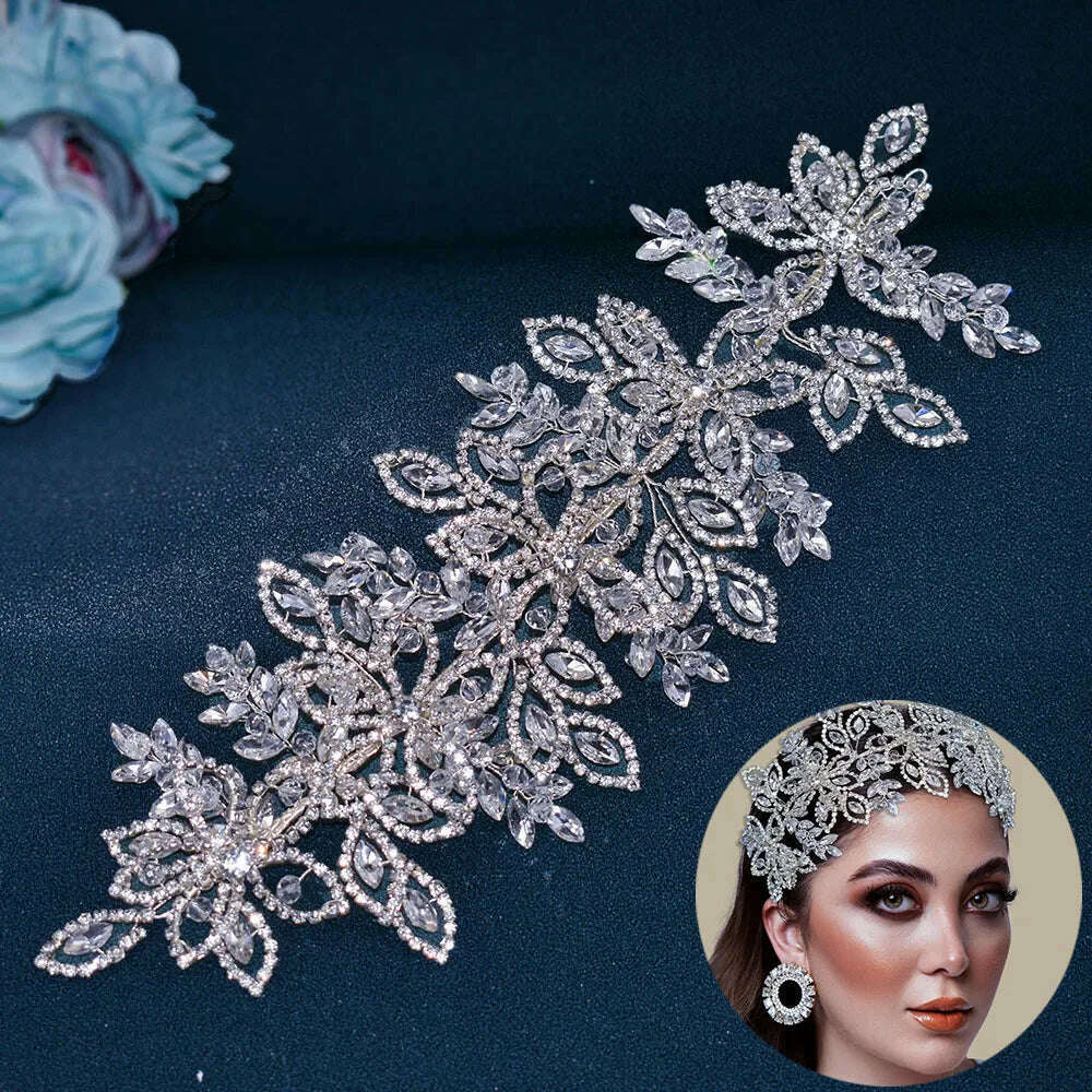 KIMLUD, DZ090 Wedding Tiaras and Crowns Crystal Bridal Hair Accessories Party Hair Band Gift Rhinestone Headbands for Women Headdress, DZ087-S, KIMLUD APPAREL - Womens Clothes