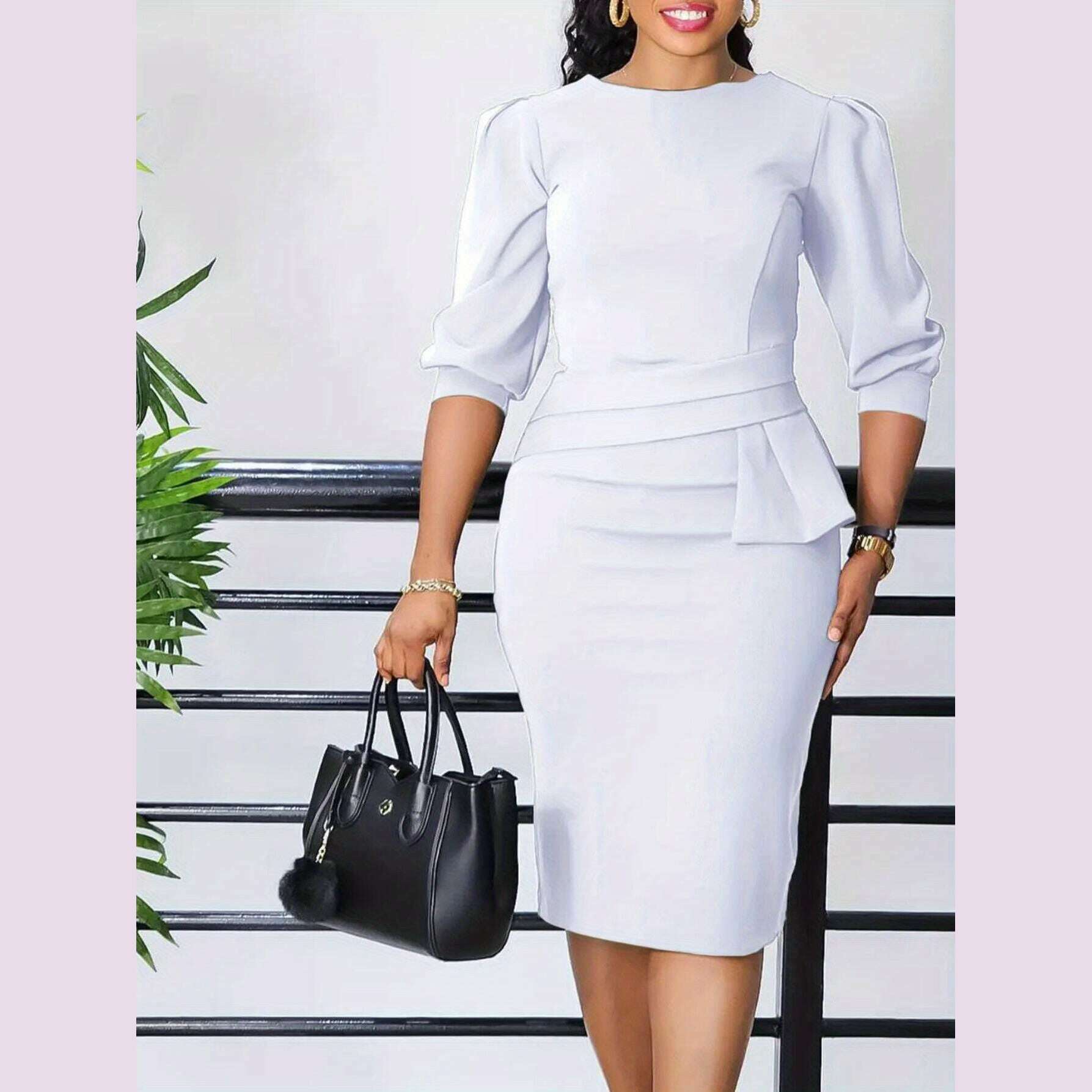 sinhoon-womens-bodycon-dress---solid-color-round-neck-seven-tenths-sleeve-body-hugging-midi-dress-slim-fit-office-party-dresskimlud-womens-fashion-34625667