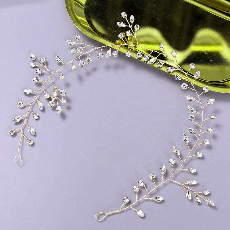 KIMLUD, Elegant Crystal Wedding Hair Comb Headwear Shiny Rhinestone Hairpin Ornaments Pearl Bridal Hair Clip Jewelry Hair Accessories, KIMLUD Womens Clothes