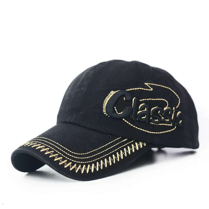 Embroidered Summer Cap Hats For Men Women Casual Hats Hip Hop Baseball Caps classic Embroidered Letter Baseball Cap fashion hat, black / Adjustable / >8Y, KIMLUD Women's Clothes