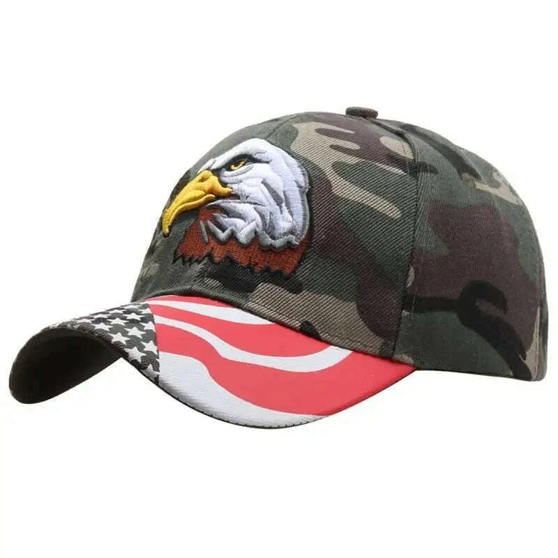 Embroidery Eagle Baseball Caps Men Women Animal Snapback Cap Trendy Tactical Gorras Army Military Dad Hat Hip Hop Street Hats - KIMLUD
