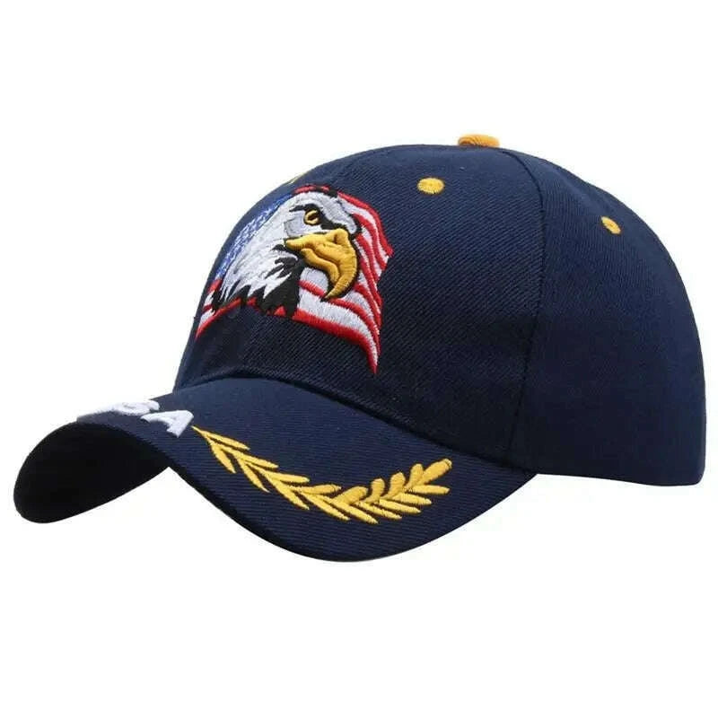 Embroidery Eagle Baseball Caps Men Women Animal Snapback Cap Trendy Tactical Gorras Army Military Dad Hat Hip Hop Street Hats - KIMLUD