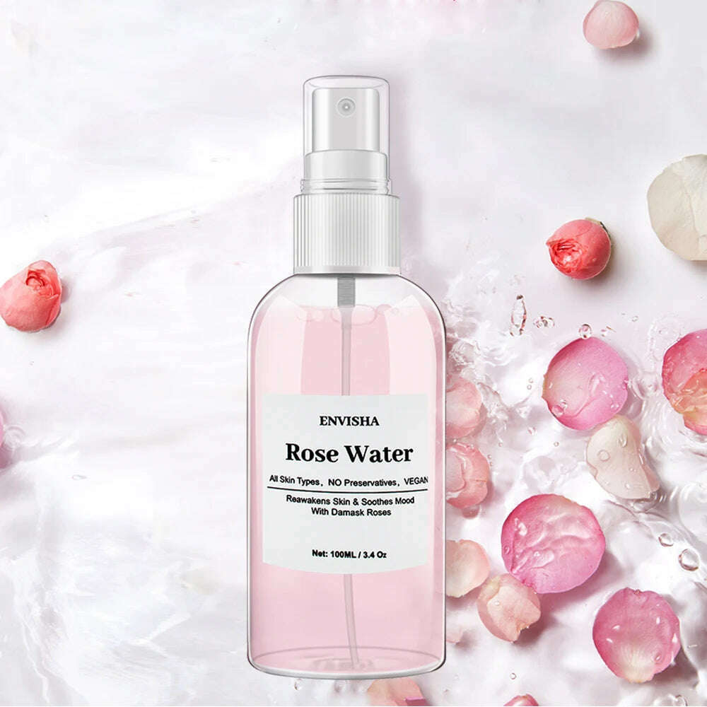 KIMLUD, ENVISHA Natural Rose Face Toner Facial Skin Care Anti-wrinkle Moisturizing Oil Control Whitening Shrink Pores Makeup Remover, KIMLUD Womens Clothes