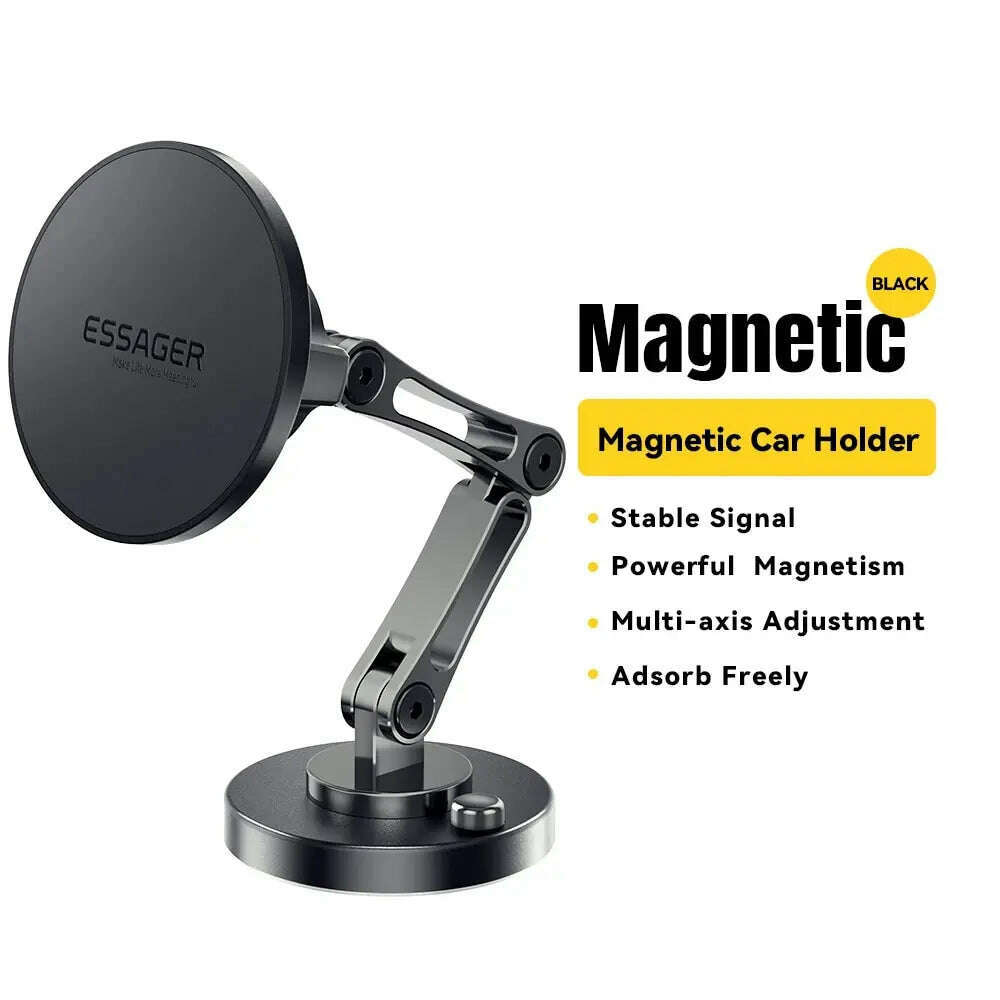 KIMLUD, Essager Magnetic Wireless Charger Car Phone Holder 15W Fast Charging Easy Paste Mount Stand For Magsafe iPhone 15 14 13 Pro Max, Regular style, KIMLUD APPAREL - Womens Clothes