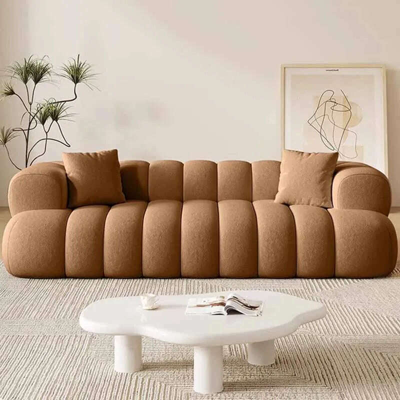 KIMLUD, Europe Living Room Sofas Minimalist Leather Recliner Designer Sofas Family Relaxing Woonkamer Banken Furniture Decoration, KIMLUD Women's Clothes