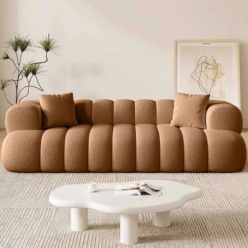 KIMLUD, Europe Living Room Sofas Minimalist Leather Recliner Designer Sofas Family Relaxing Woonkamer Banken Furniture Decoration, KIMLUD Womens Clothes