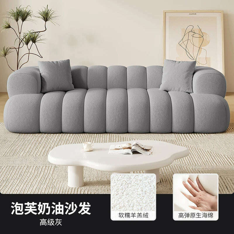 KIMLUD, Europe Living Room Sofas Minimalist Leather Recliner Designer Sofas Family Relaxing Woonkamer Banken Furniture Decoration, 0.8M Lamb wool 1, KIMLUD Women's Clothes