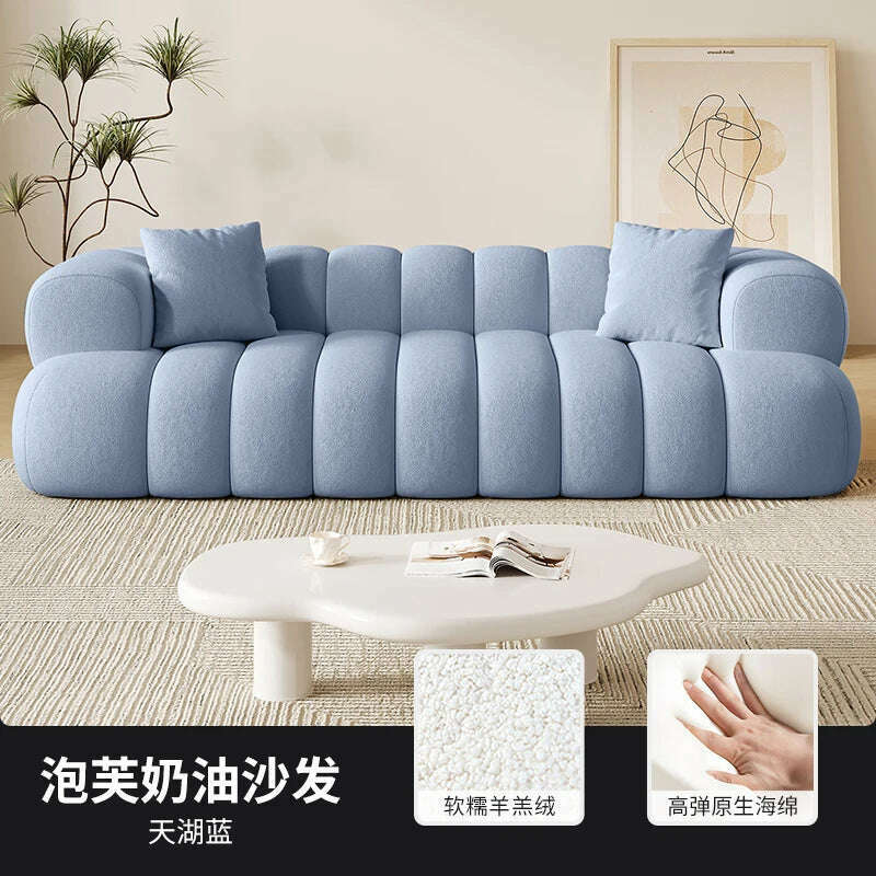 KIMLUD, Europe Living Room Sofas Minimalist Leather Recliner Designer Sofas Family Relaxing Woonkamer Banken Furniture Decoration, 0.8M Lamb wool 3, KIMLUD Women's Clothes