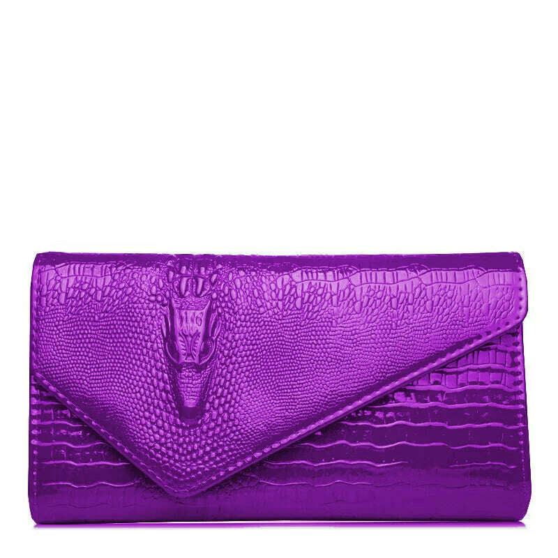 KIMLUD, European America Fashion Silver Women's Bag Luxury Shoulder Bags Travel Crossbody Bags for Woman 2024 New Chain Handbags Purses, purple, KIMLUD Womens Clothes
