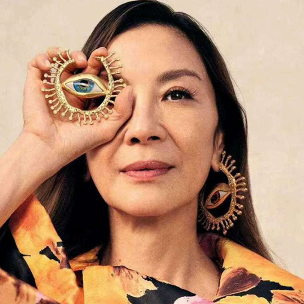 Exaggerated Baroque Style Alloy Big Eyes Hoop Earrings For Women Fashion Jewelry Vintage Ethnic Ears' Accessories New Arrival - KIMLUD