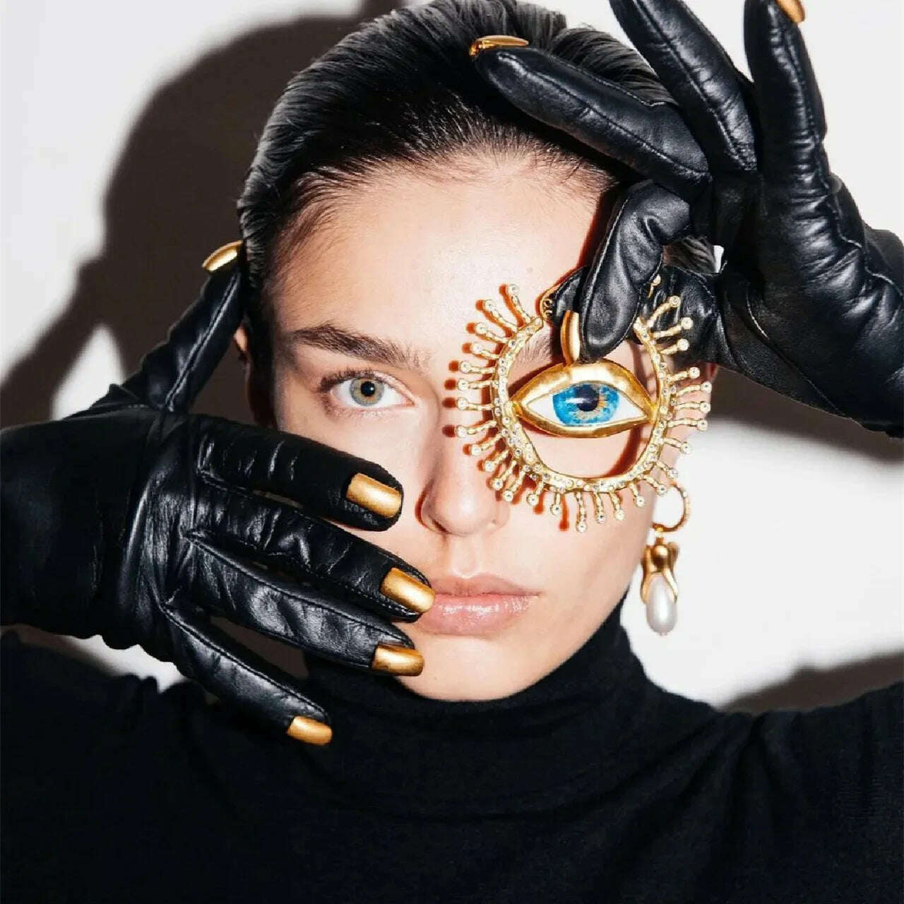 Exaggerated Baroque Style Alloy Big Eyes Hoop Earrings For Women Fashion Jewelry Vintage Ethnic Ears' Accessories New Arrival - KIMLUD