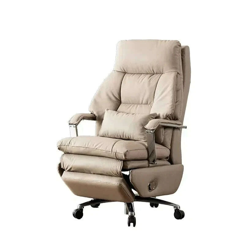 Executive Office Chair - Electric Reclining - Leather | KIMLUD