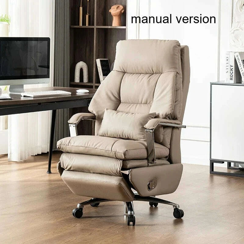 Executive Office Chair - Electric Reclining - Leather | KIMLUD