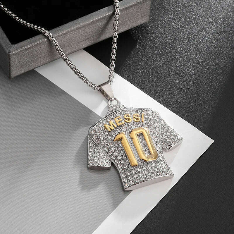 KIMLUD, Exquisite Shiny Cross Square Crystal Zirconia Pendant Necklace for Women Men Fashion Hip Hop Party Luxury Jewelry Christmas Gift, AL20350-Silver, KIMLUD APPAREL - Womens Clothes