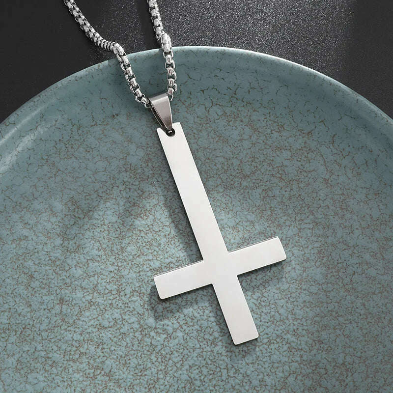 KIMLUD, Exquisite Shiny Cross Square Crystal Zirconia Pendant Necklace for Women Men Fashion Hip Hop Party Luxury Jewelry Christmas Gift, A3514-Gold, KIMLUD APPAREL - Womens Clothes