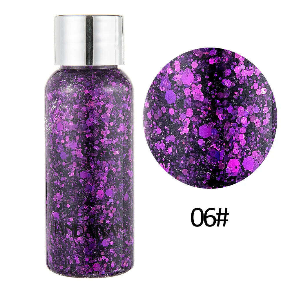 Eye Glitter Nail Hair Body Face Stickers Gel Art Loose Sequins Cream Diamond Jewels Rhinestones Makeup Decoration Party Festival - KIMLUD
