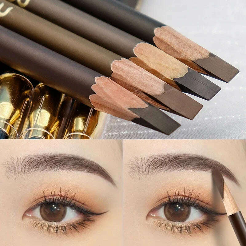 Eyebrow Pencil Waterproof 4 Colors Eyebrow Tattoo Tint Eyeliner Pencil Makeup Cosmetics Natural Lasting Eye Brow Pencil Tattoo - KIMLUD