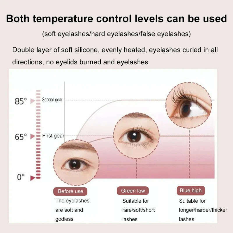 KIMLUD, Eyelash Curler Portable Electric Heated Comb Eye Lash Long Lasting Eyelashes Curls Thermal Eyelash Curler Makeup Tools, KIMLUD Womens Clothes