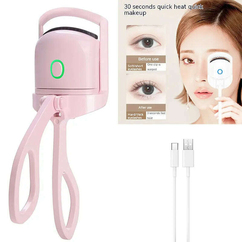 KIMLUD, Eyelash Curler Portable Electric Heated Comb Eye Lash Long Lasting Eyelashes Curls Thermal Eyelash Curler Makeup Tools, KIMLUD Womens Clothes